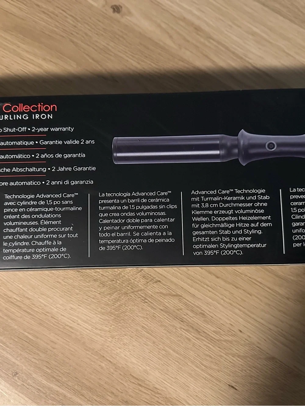 Sultra Bombshell Collection 1.5” Curling Iron Tourmaline Ceramic New in Box